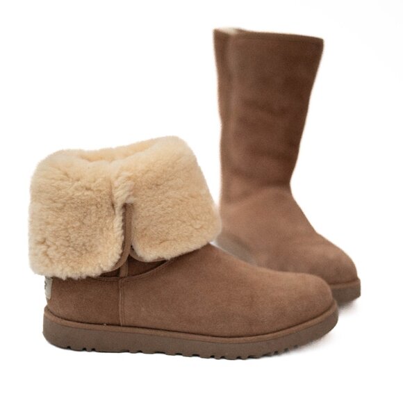 UGG Shoes - 🧸 UGG Classic Tall Boots Womens 6.5 Chestnut Shearling Suede Winter Cozy